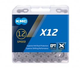 Цепь KMC X12 EPT х 126 звеньев. 12 ск. KMC 2021. Silver/Silver